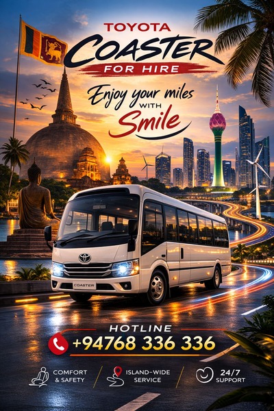Toyota Coaster bus for hire